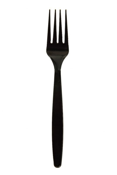 Black Heavy Duty Plastic Fork-0